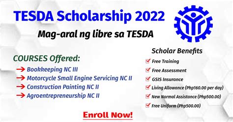 TESDA SCHOLARSHIP .